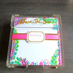 Lilly Pultzier Notepad Set Acrylic Nwt